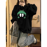 Loose Casual Fleece-lined Hoodless Sweater Women
