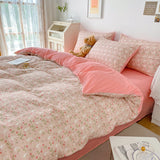 Milk Velvet Four-piece Cotton Single-sided Bed Sheets