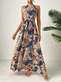 Bohemian Retro Halter Dress Women