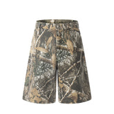 Leaves Camouflage Workwear Shorts Men