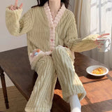 Women's Fashionable Temperament Plush Pajamas Homewear Suit