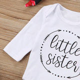 Girls  Clothing Set with Cotton Long-sleeved Color Hair Band