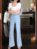 Loose high-rise jeans