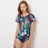 Short sleeve one piece surfsuit