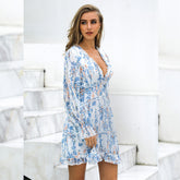 Halter Chiffon Floral Dress