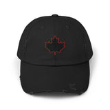 Maple Stick Distressed Hockey Cap – Retro Canadian Style