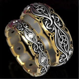 New Hollow Fashion Couple Couple Rings Retro Personality All Match Ring