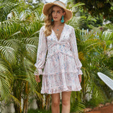 Halter Chiffon Floral Dress