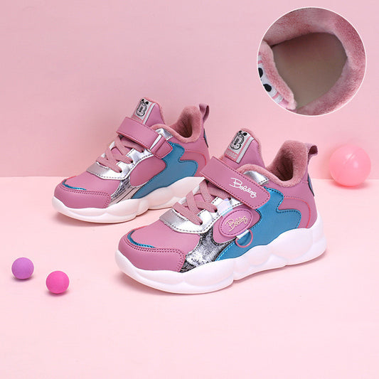 Plush casual shoes girls sneakers