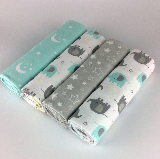 4Pcs Cotton Blanket Baby Newborn