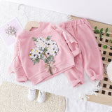 Girls' Clothing Baby Embroidered Lace Two Piece Set