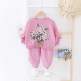 Girls' Clothing Baby Embroidered Lace Two Piece Set