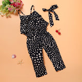 Girls' Clothing Trendy Cool Girls Love Suspender Jumpsuit Suit One Drop