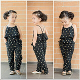 Girls' Clothing Trendy Cool Girls Love Suspender Jumpsuit Suit One Drop