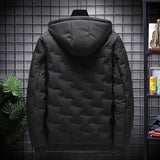 Short Warm Hooded Cotton Jacket Men