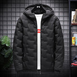 Short Warm Hooded Cotton Jacket Men