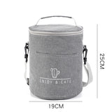 Round Insulated Lunch Box Bag Thick Aluminum Foil Lunch Box