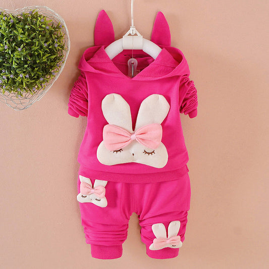 Toddler Girls 2 Piece Long Sleeve Hoodie Sweatshirt