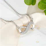 Sterling Silver Infinite Eternal Diamond Necklace
