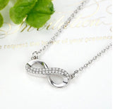 Sterling Silver Infinite Eternal Diamond Necklace