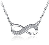Sterling Silver Infinite Eternal Diamond Necklace