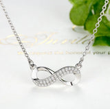 Sterling Silver Infinite Eternal Diamond Necklace