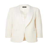 Solid Color White Suit Ladies Jacket