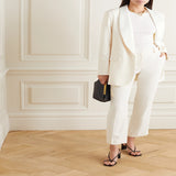 Solid Color White Suit Ladies Jacket