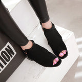 Fringed Fish Mouth Ladies High Heel Sandals