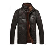 Men's Leather Jackets For Winter r Brand Men's Oblique Zipper Winter Down Biker Jacket