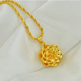 Sand Gold Jewelry Dragon and Phoenix Four-piece Set Valentine Gift