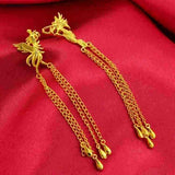 Sand Gold Jewelry Dragon and Phoenix Four-piece Set Valentine Gift