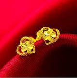 Sand Gold Jewelry Dragon and Phoenix Four-piece Set Valentine Gift
