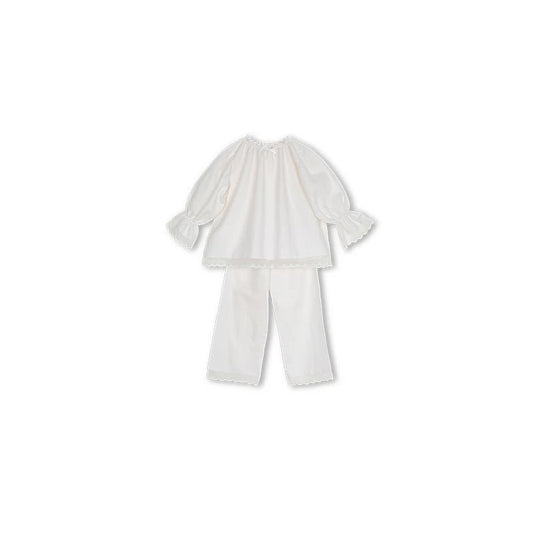 Children's Homewear Girls Lace Pajamas Set