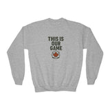 Maple Stick Youth Crewneck Sweatshirt – Our Game Sweater, Canadian Pride