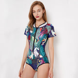 Short sleeve one piece surfsuit