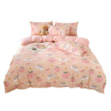 Milk Velvet Four-piece Cotton Single-sided Bed Sheets