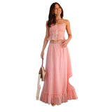 Women's Clothing Strappy Bow Sweet Set