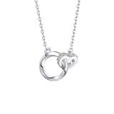999 Sterling Silver Mobius Ring Necklace