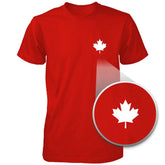 Canada Flag Cute Printed Red Shirt for Men