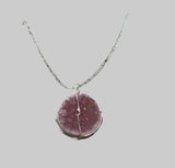 Druse Crystal Pendant on Silver Chain