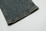 Contrast Color Washed Jeans For Men