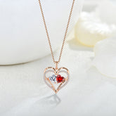S925 Silver Double Love Necklace
