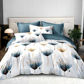 3 - piece Set Of Simple And Fresh Blue And White Floral Duvet Cover - MyStylz