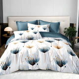 3 - piece Set Of Simple And Fresh Blue And White Floral Duvet Cover - MyStylz