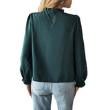 Simple Style Long Sleeve Solid Color Stringy Selvedge Shirt