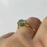 Hand-Wound Green Jadeite Ring