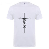 Jesus Cross T-shirts Men, Women, Europe, English, Digital Letters, Street Short Sleeve, Alien, WISH Amazon