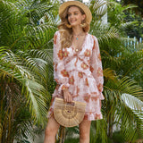 Halter Chiffon Floral Dress