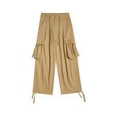 Retro Multi-pocket Straight Cargo Pants Men